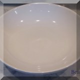 K09. White pasta bowl. Small chip on bottom. 12.5”w - $6 